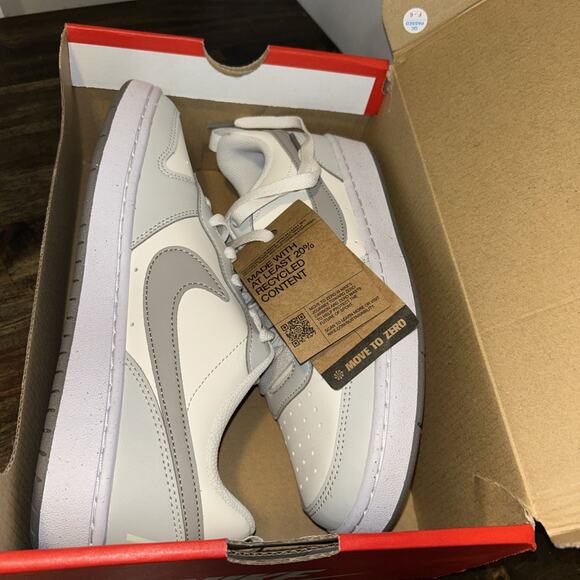 Nike Court Borough Low Recraft 7Y Sail/College Grey Photo Dust New W/Box - Picture 11 of 15